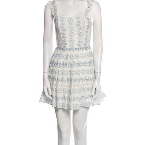 Saylor White and Blue Corset Dress